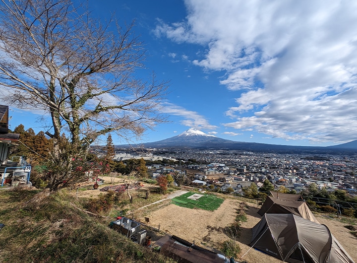 富士山と街の絶景